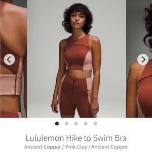 Lululemon Hike to Swim Bra Ancient Copper Pink Clay Ancient Copper Size Small